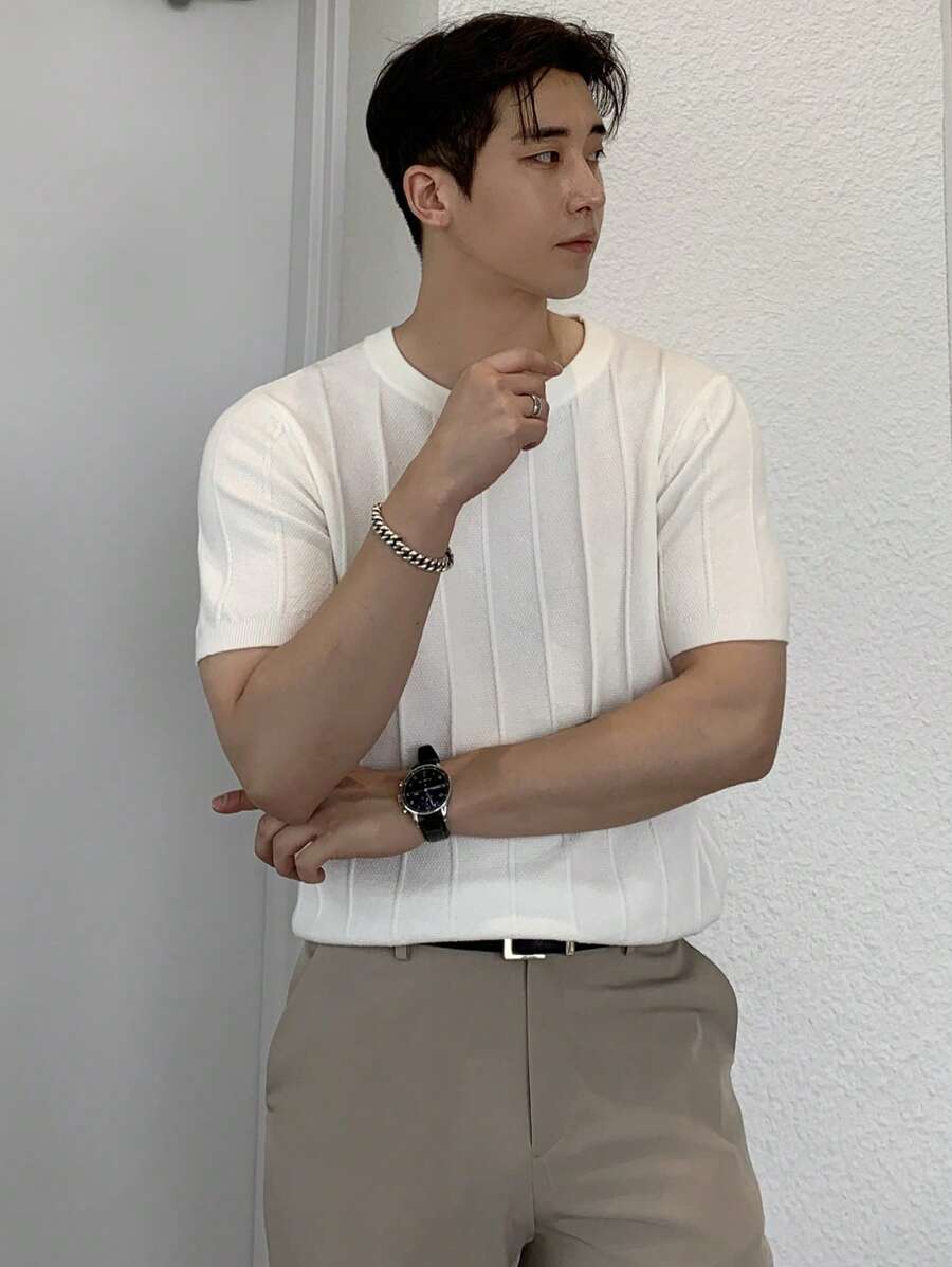 DAZY Men Solid Knit Top Summer