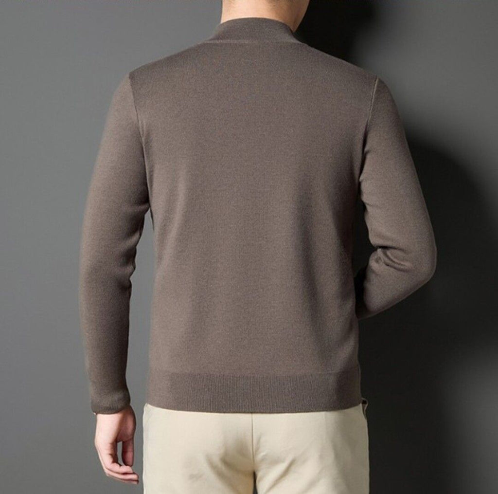 CLASSIC HALF-ZIP KNIT SWEATER