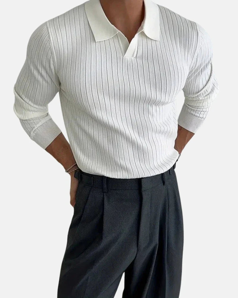 Hampton Ribbed Polo Sweatshirt