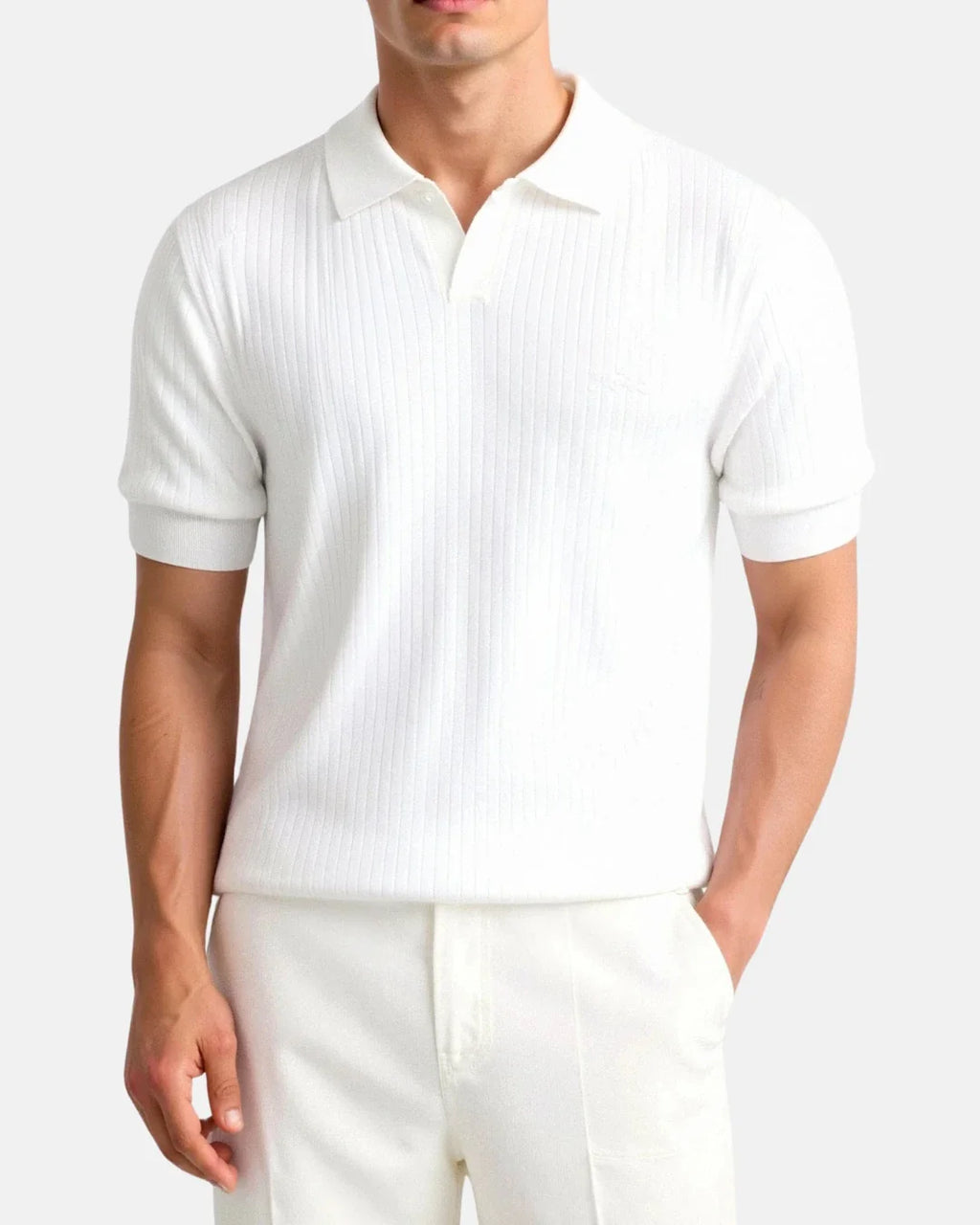 Ribbed Cotton Polo