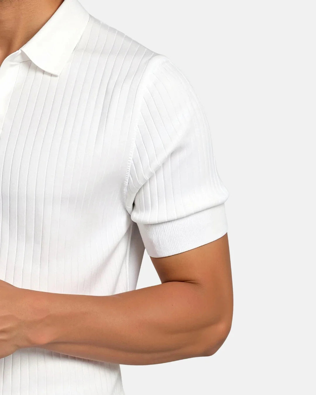 Ribbed Cotton Polo