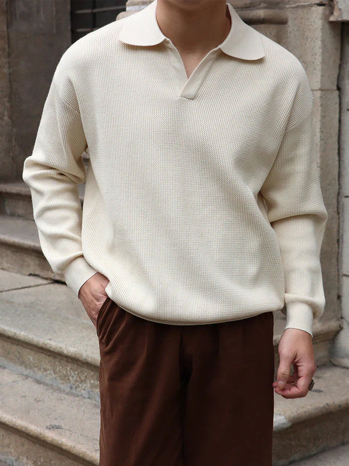 Refined V-Neck Polo