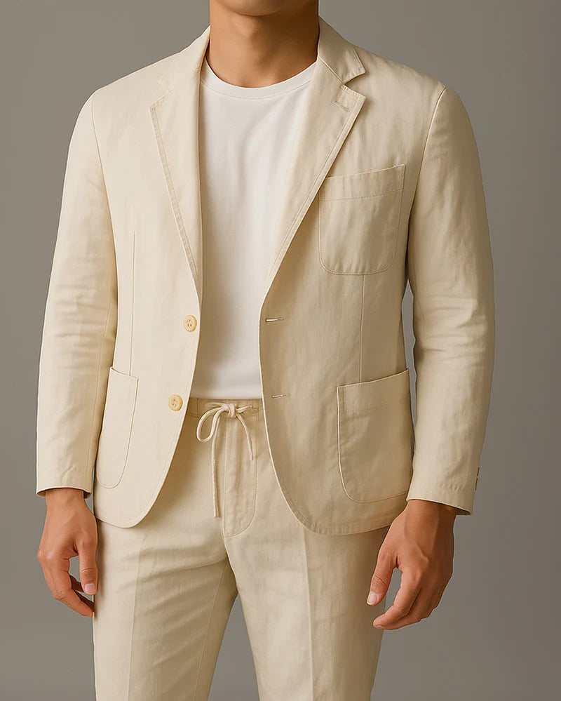 Lorenzo Linen Relaxed Suit