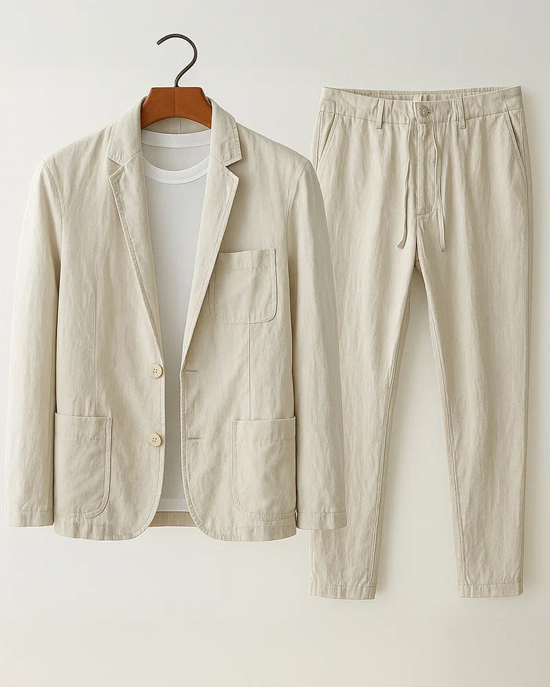 Lorenzo Linen Relaxed Suit
